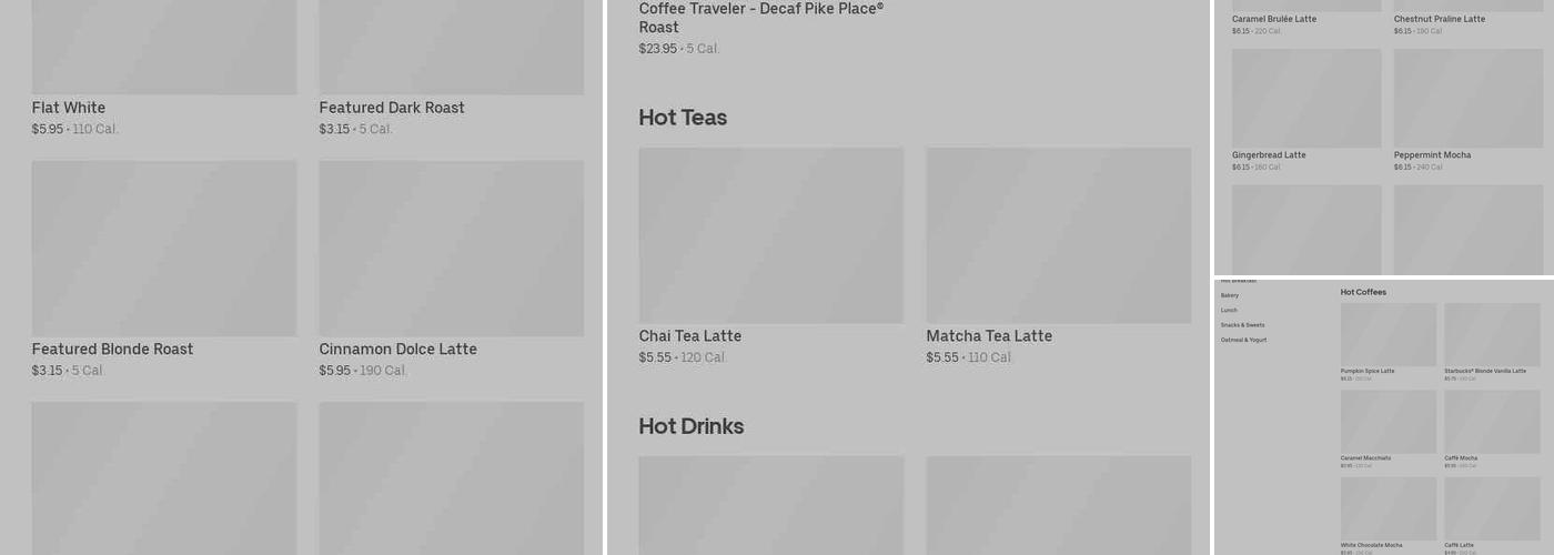 Starbucks Menu