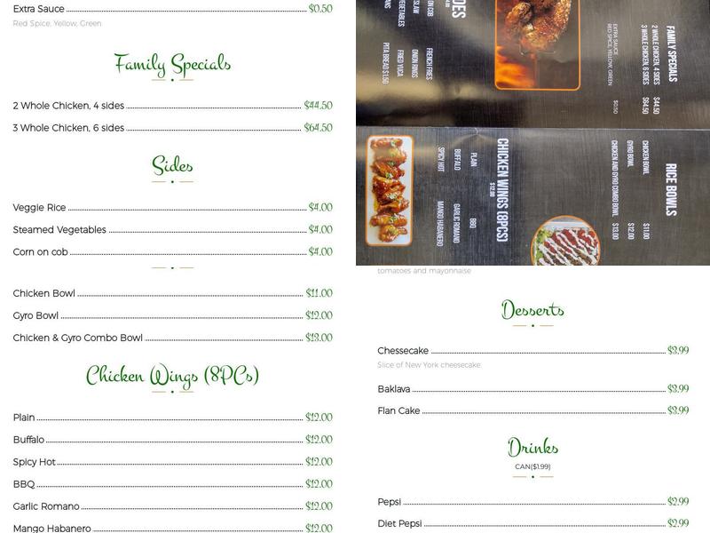 Rocco Chicken (HALAL) حلال Menu