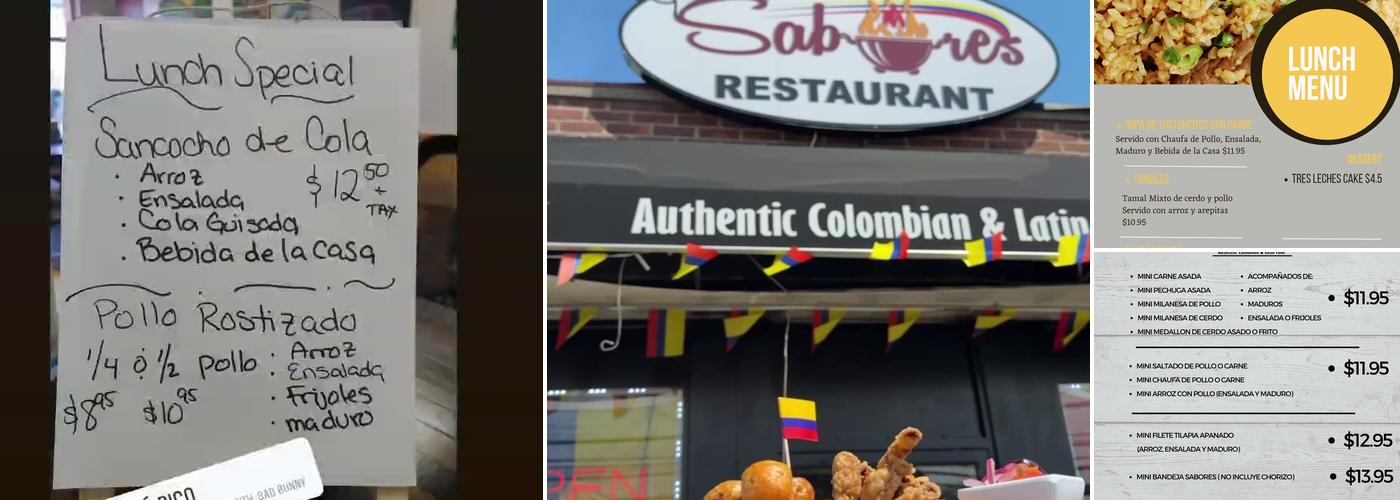 Sabores restaurant Menu