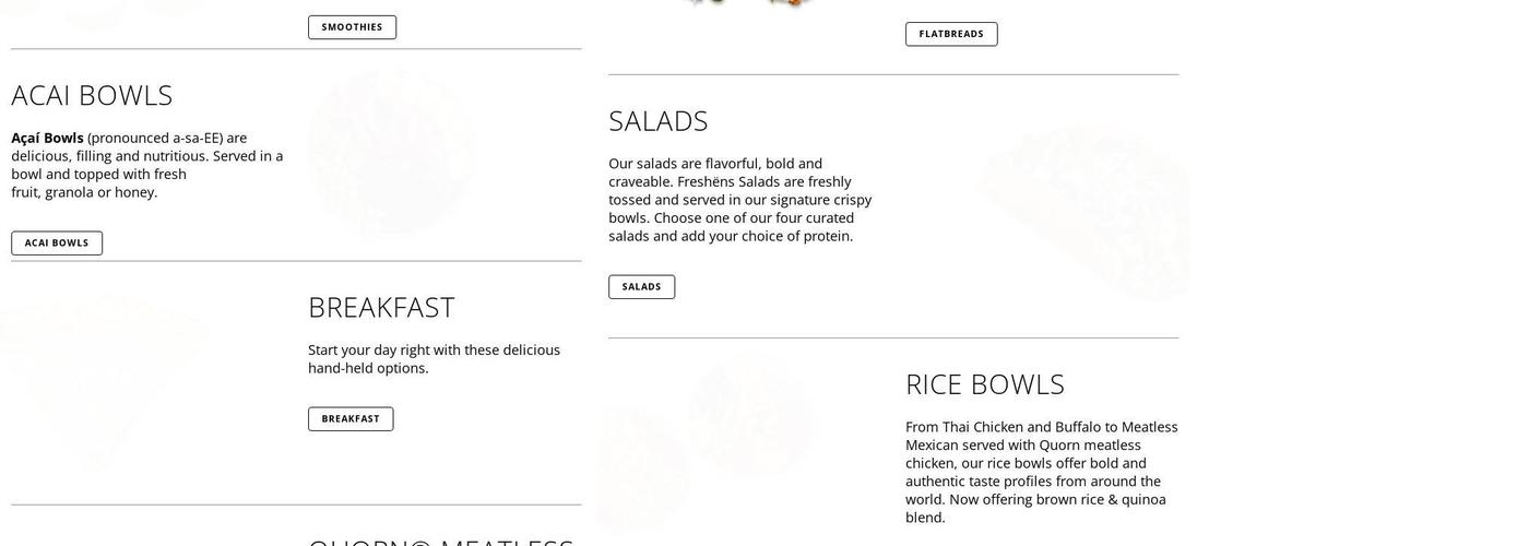 Freshëns at Emory University Menu