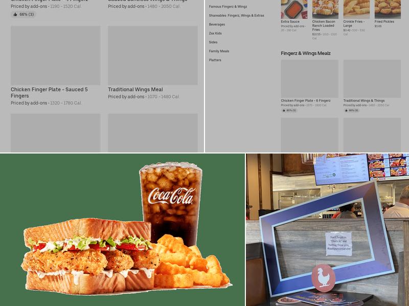 Zaxby's Chicken Fingers & Buffalo Wings Menu