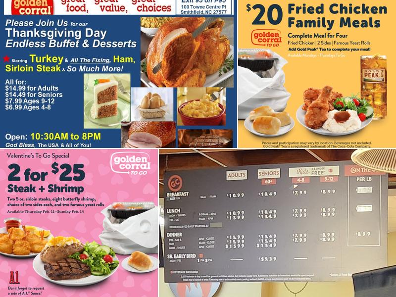 Golden Corral Buffet & Grill Menu