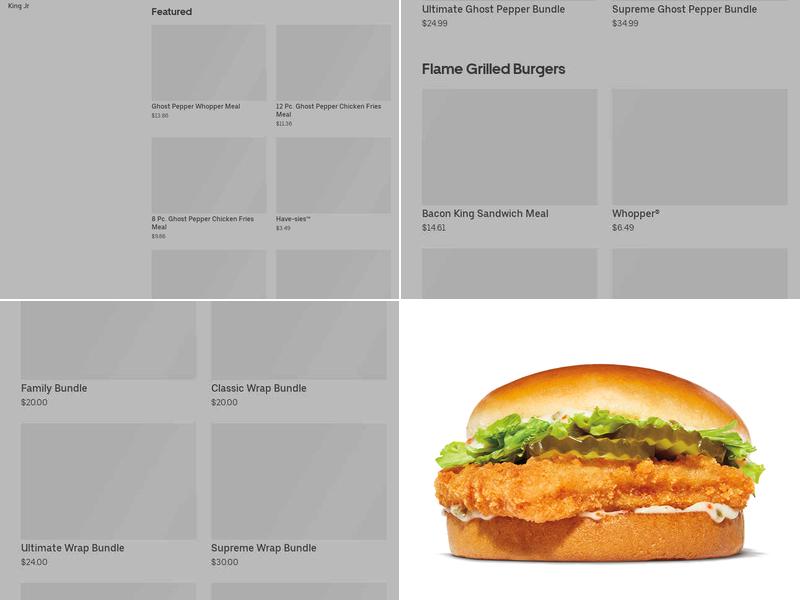 Burger King Menu