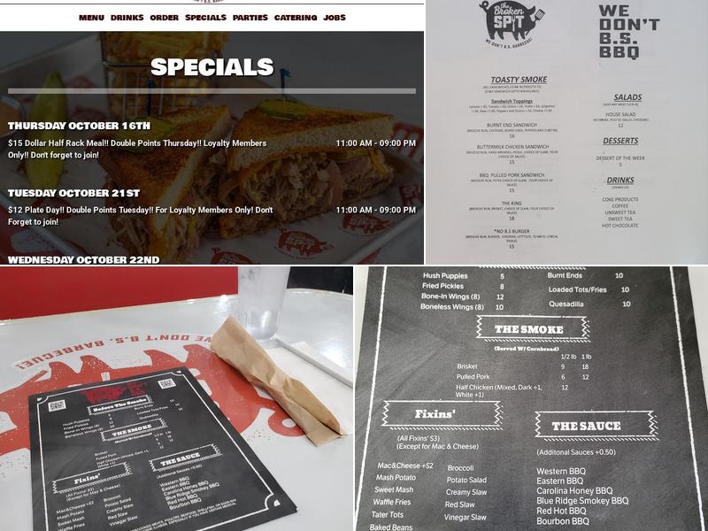 The Broken Spit Menu