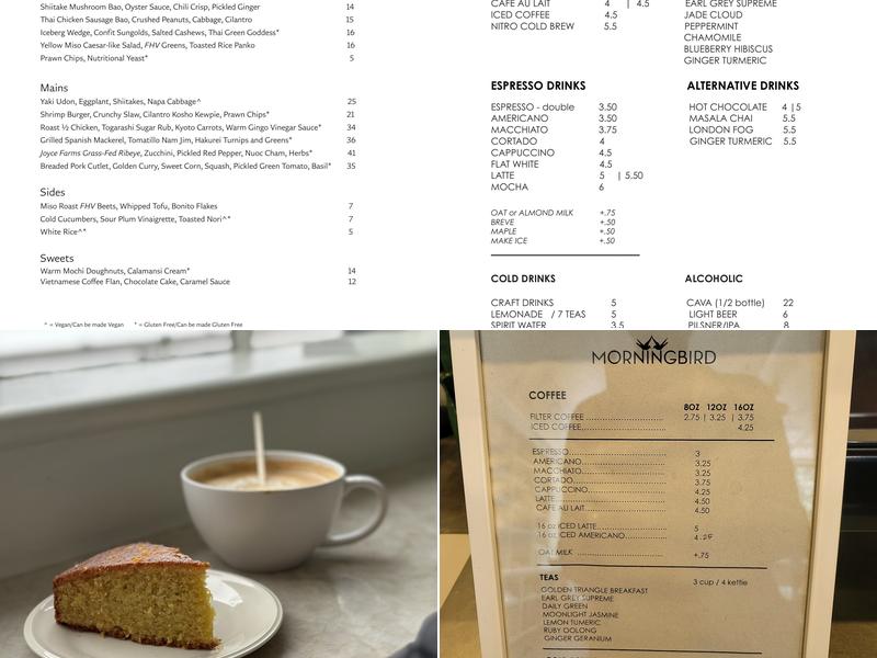 Morningbird Menu