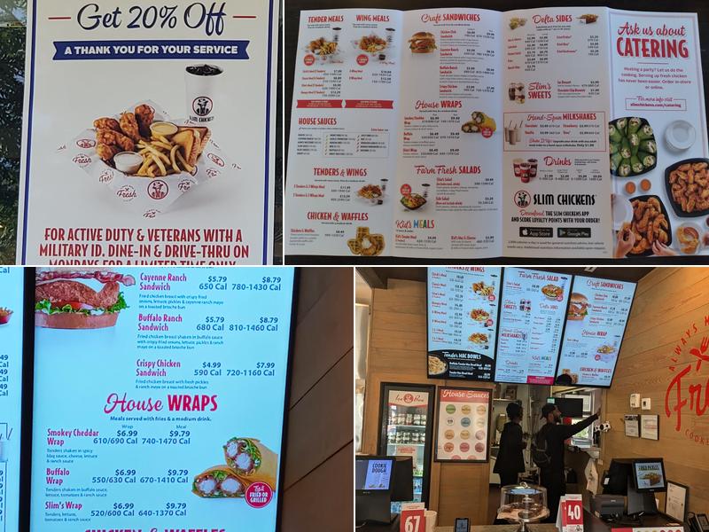 Slim Chickens Menu