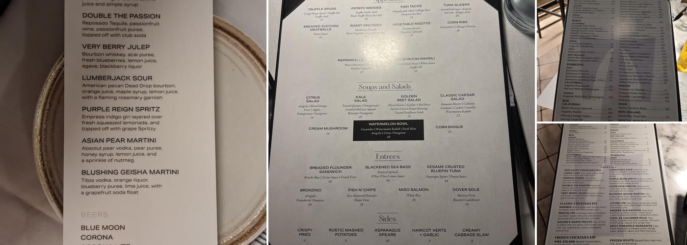 Tomahawk steakhouse Menu