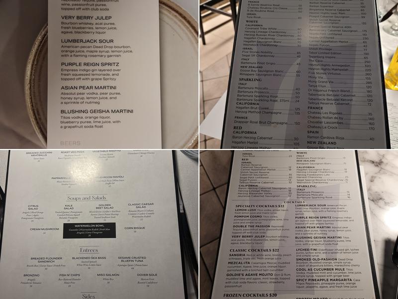 Tomahawk steakhouse Menu