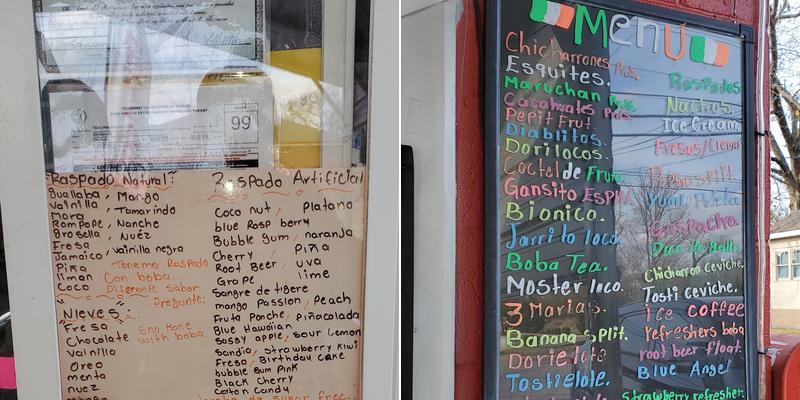 Tacos y raspados la casita Menu