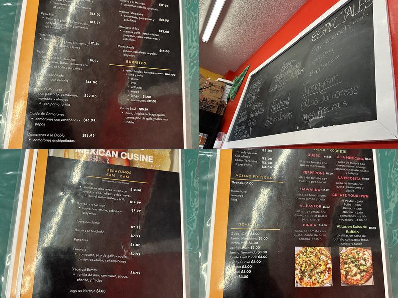 Los Junior's Mexican Cuisine & Pizza Menu