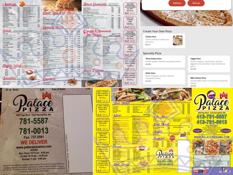 palace pizza Menu