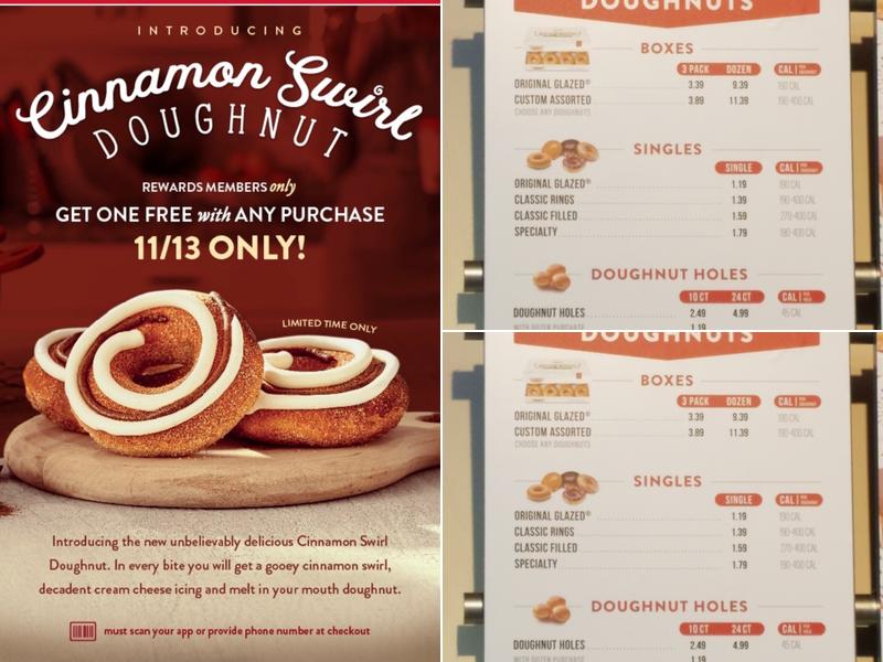 Krispy Kreme Menu