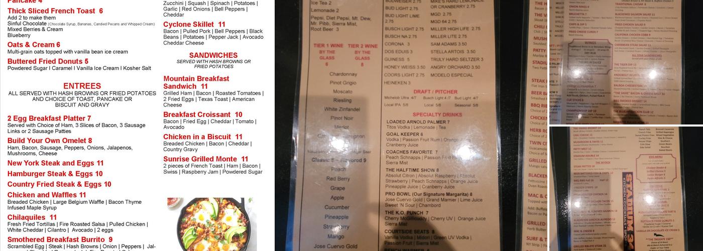 Stadium 34 Menu