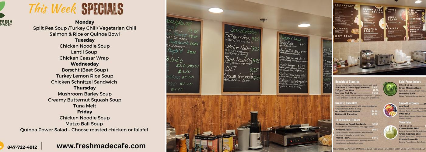 Fresh Made Cafe and Smoothie Bar Menu