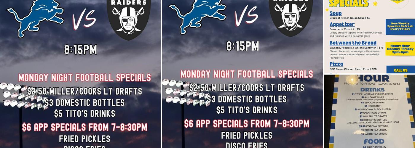 PINE TAR BAR & GRILL Menu