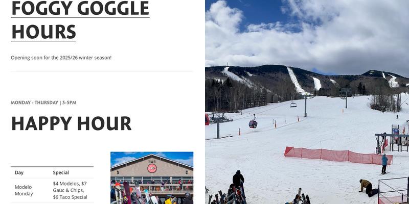 Foggy Goggle Menu