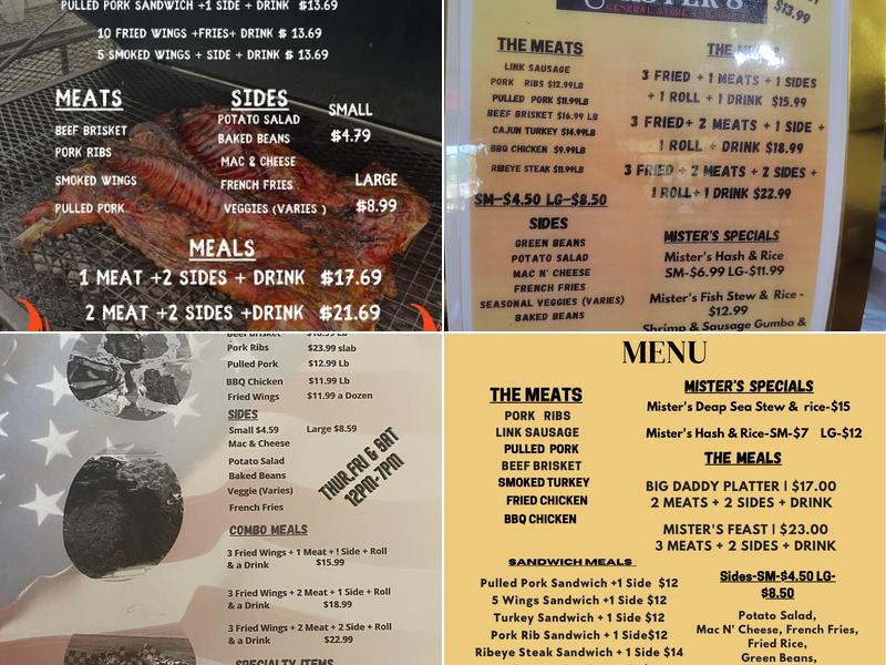 Mister's General Store and Grill Menu