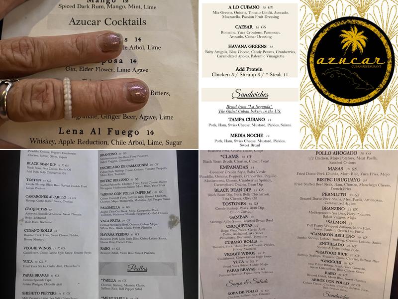 Azucar Menu