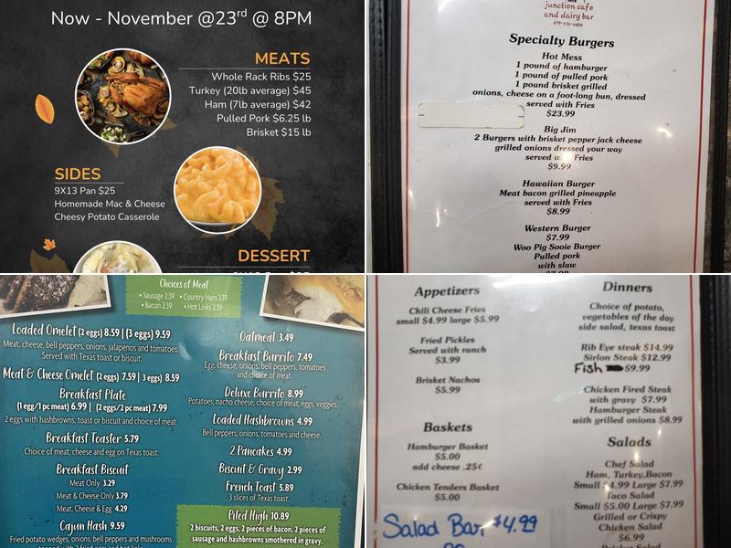 Junction Cafe Menu