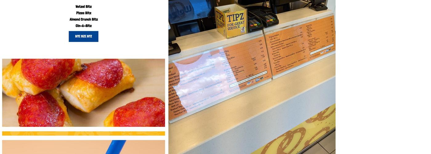 Wetzel's Pretzels Menu