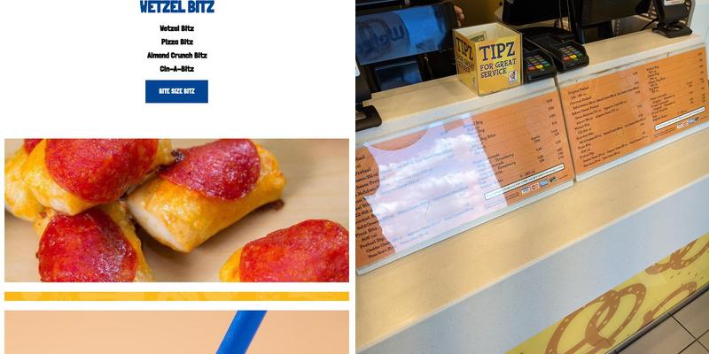 Wetzel's Pretzels Menu