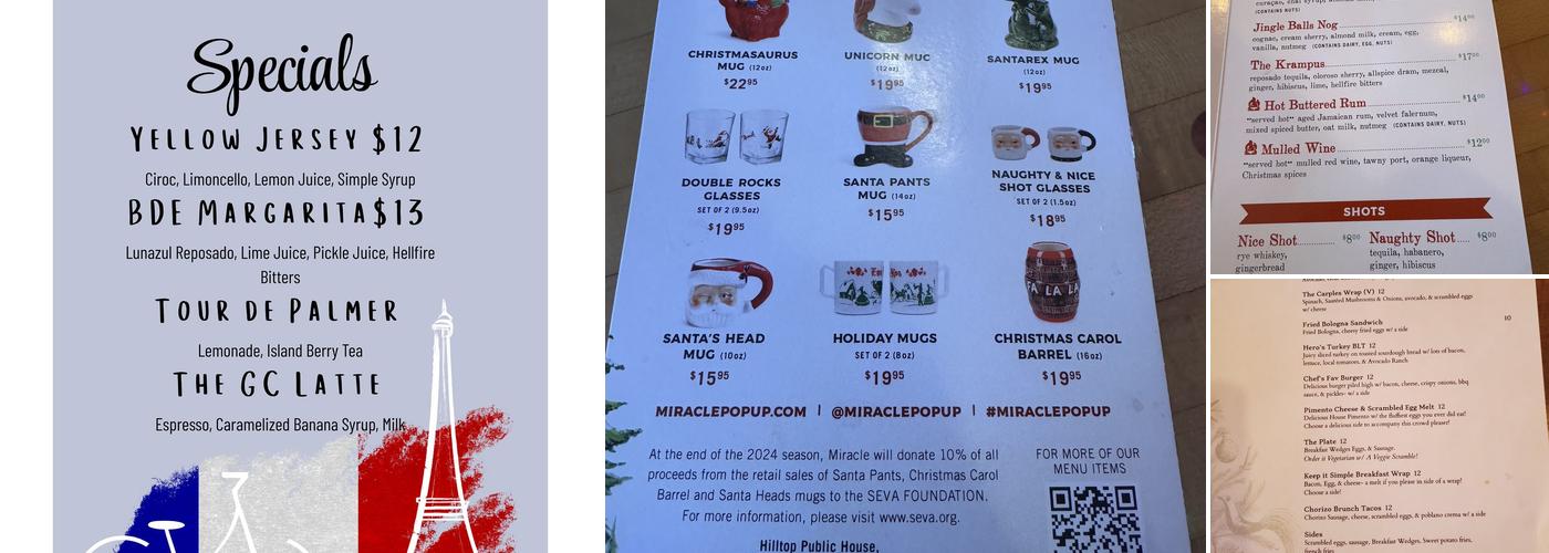 Hilltop Public House Menu