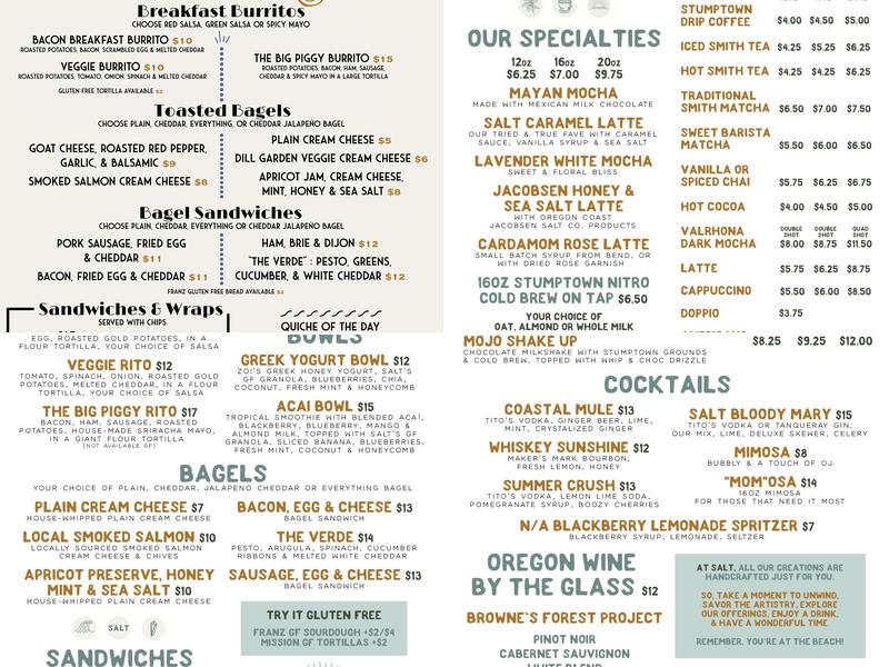 Salt Menu