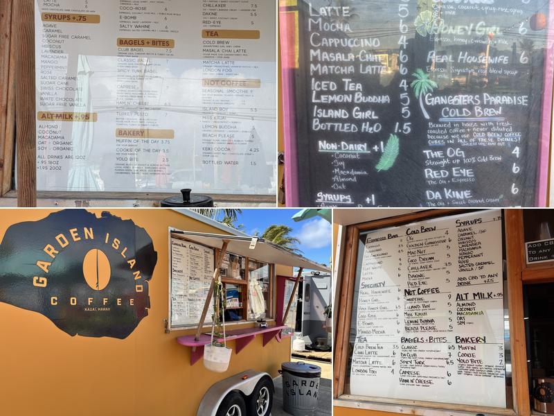 Garden Island Coffee Menu