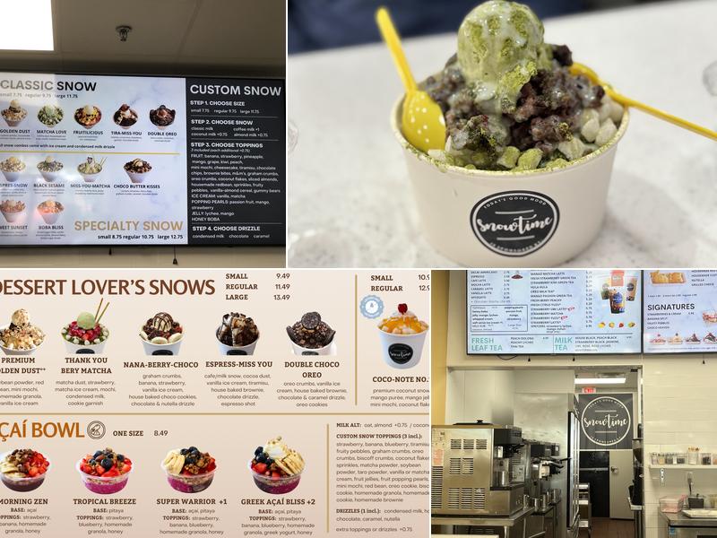 SNOWTIME AHWATUKEE Menu
