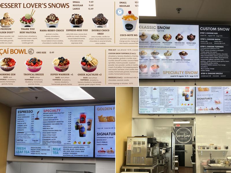 SNOWTIME AHWATUKEE Menu