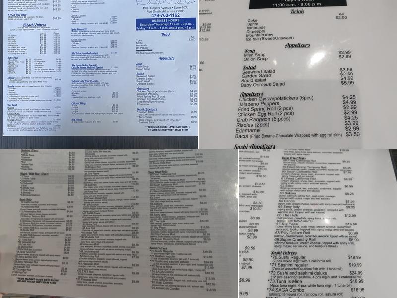 Saga Menu