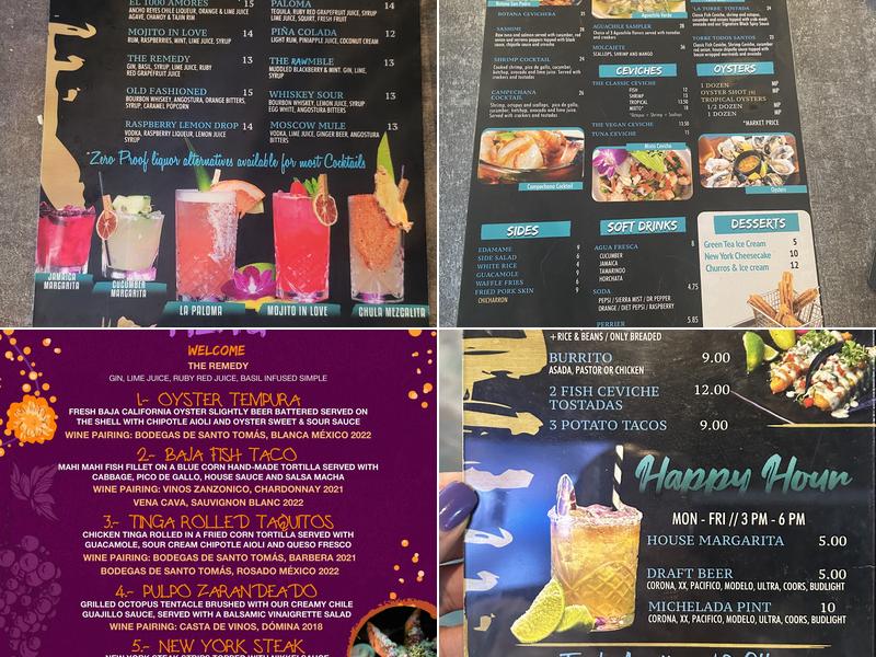 RAW Kitchen & Cantina Menu