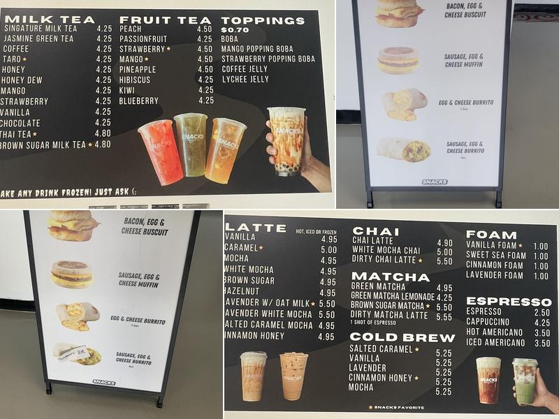 Snacks San Bernardino Menu