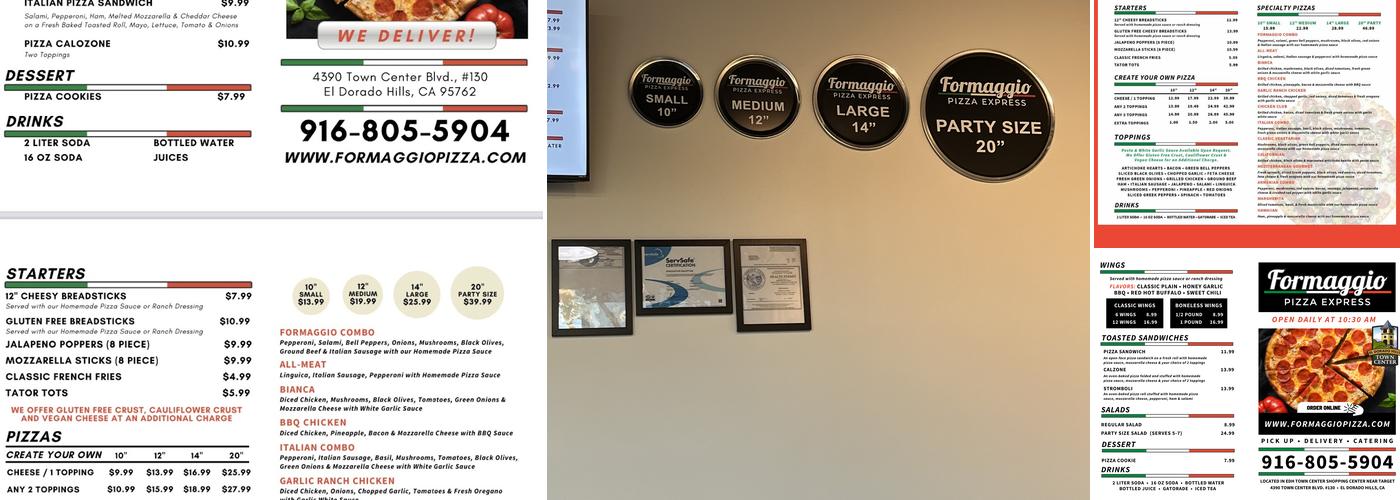 Formaggio Pizza Express Menu