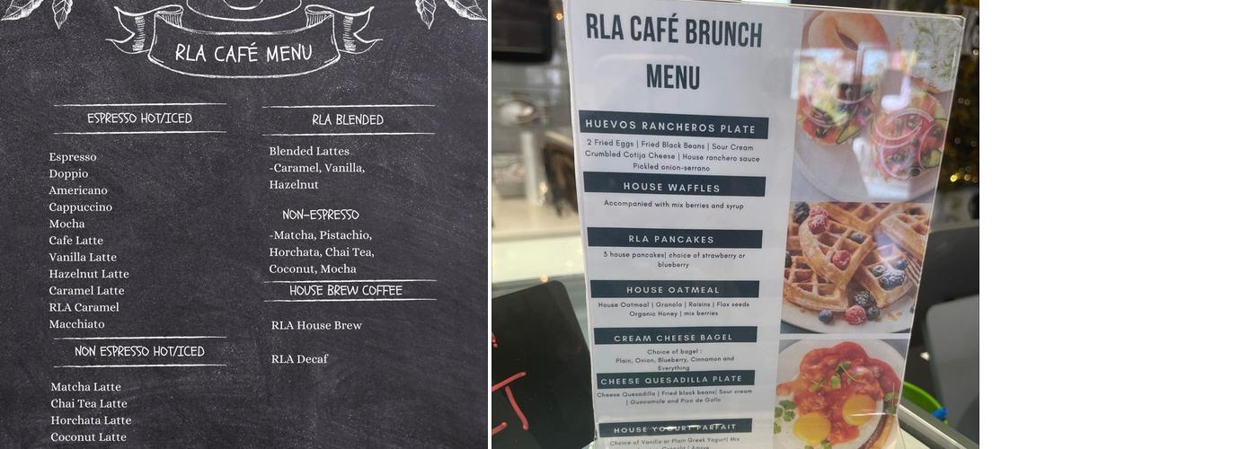 Our LA Cafe Menu