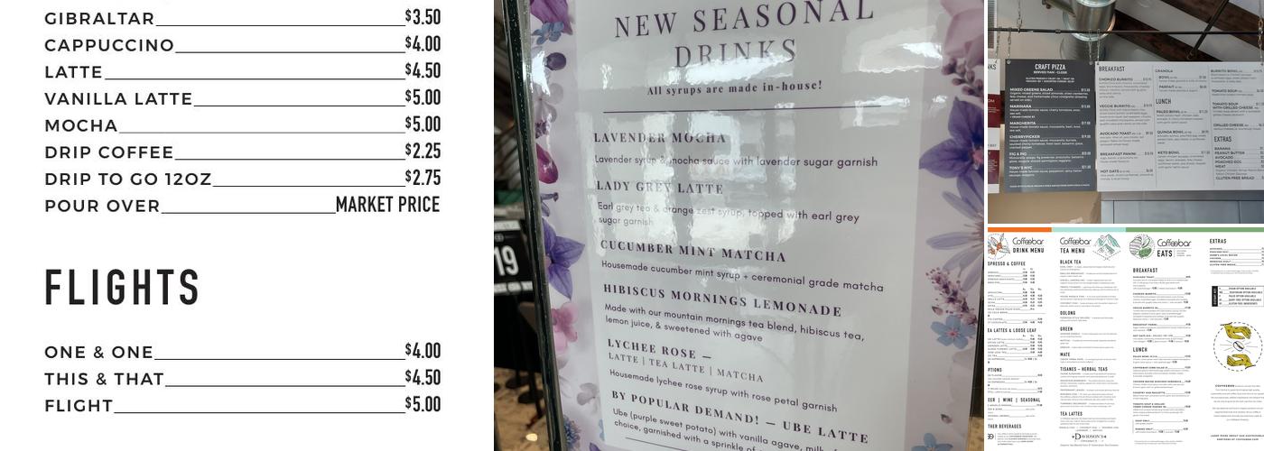 Coffeebar McCarran Menu