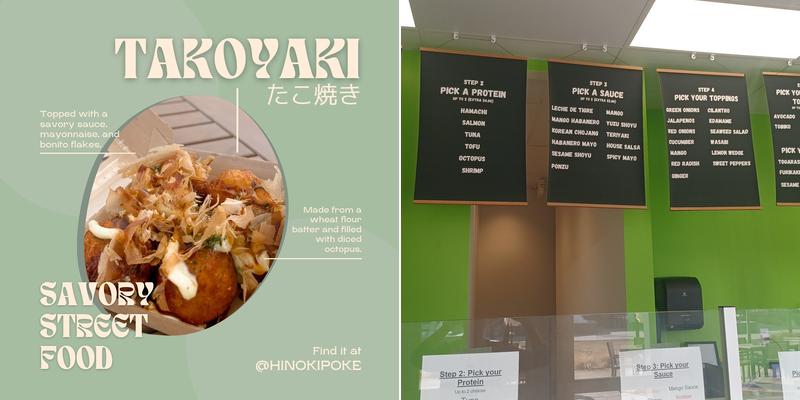 Hinoki Poke Menu