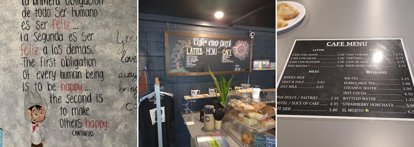 CAFE CON PAPI Menu