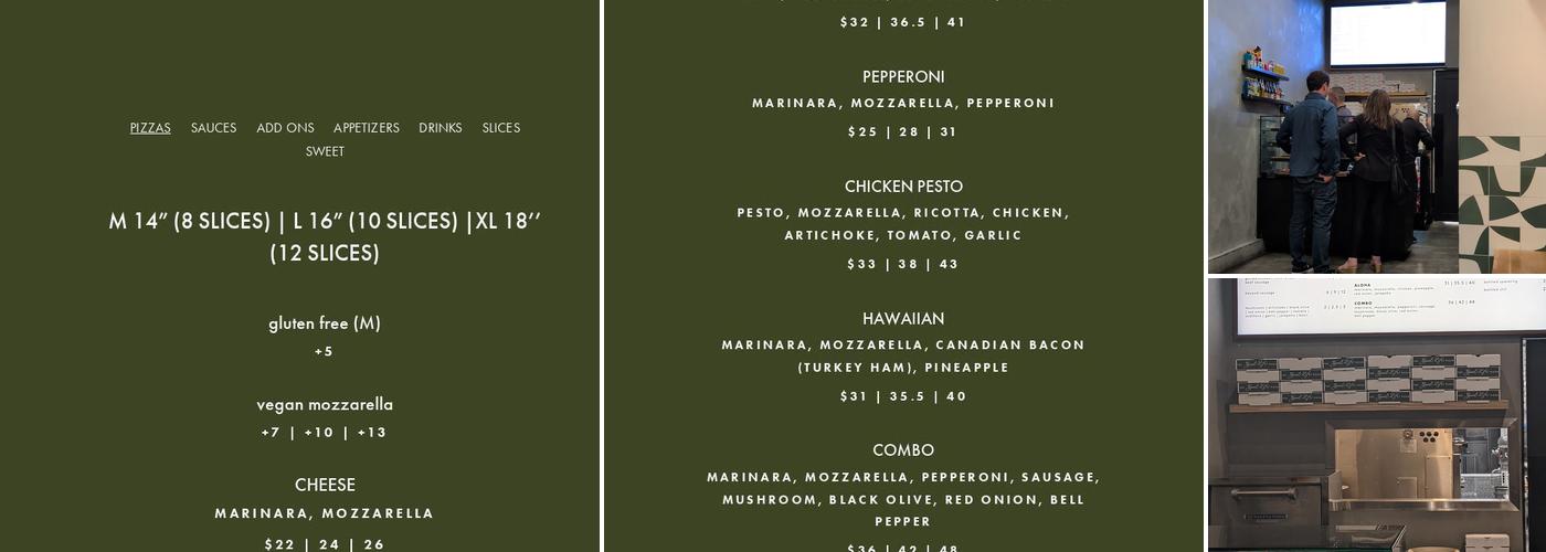 The Good Life Pizza Menu