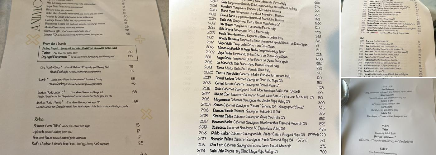 Animo Menu