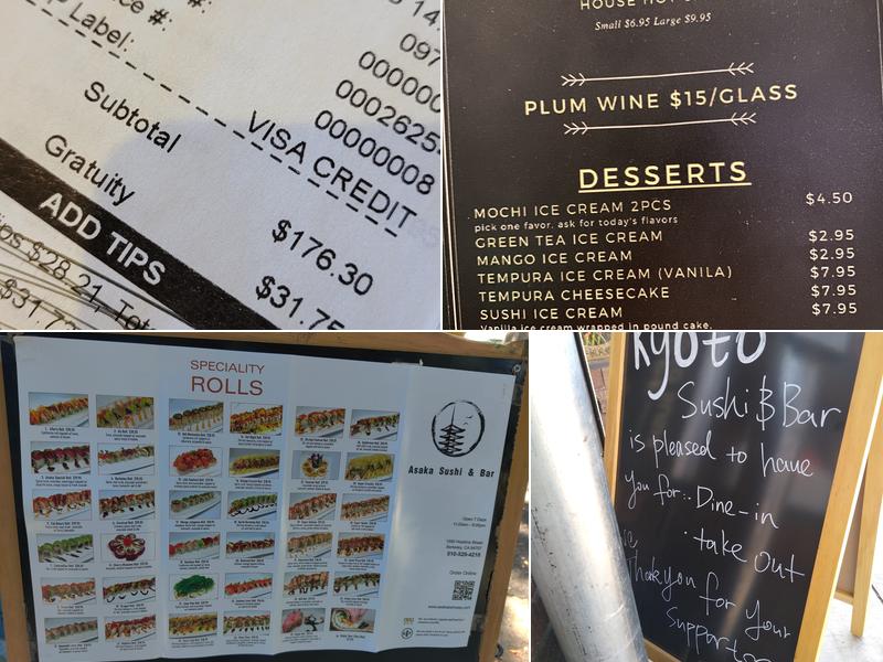 Asaka Sushi & Bar Menu