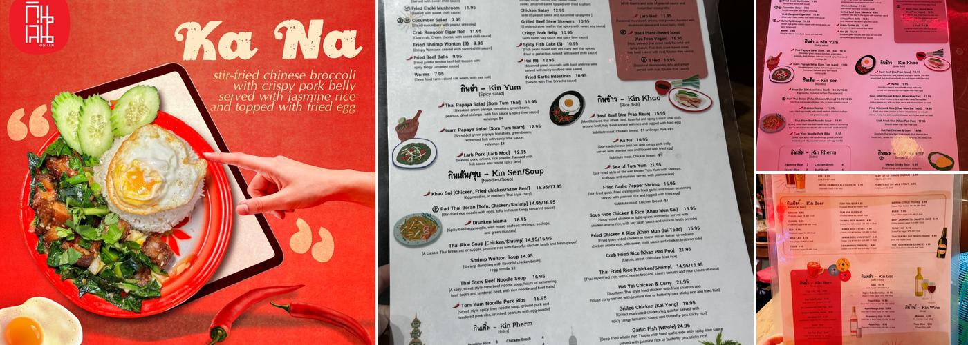 Kin Len - Thai Street Eats Menu