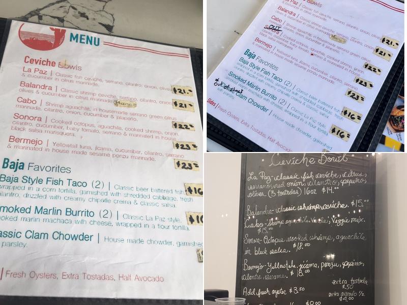Mar Rustico Menu