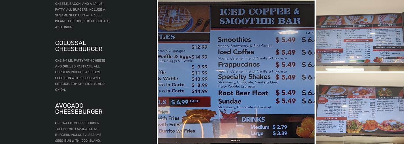 The Workz Mojave Menu