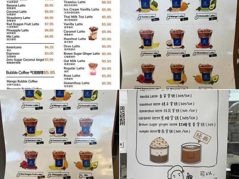 Not latte Menu