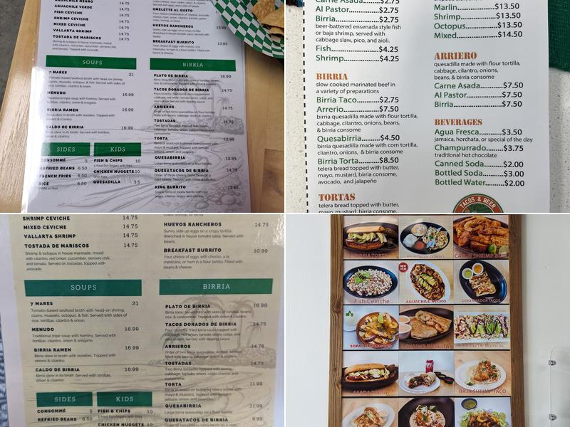 Q’bole Baja Tacos & Mariscos Menu