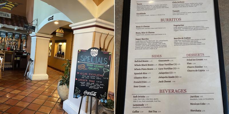 Casa del Lago Mexican Restaurant Menu