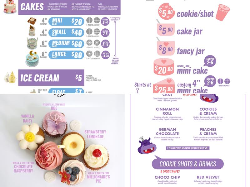 doodlecakes Menu