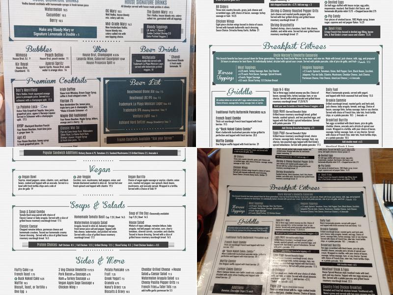 The Breakfast Bar Menu