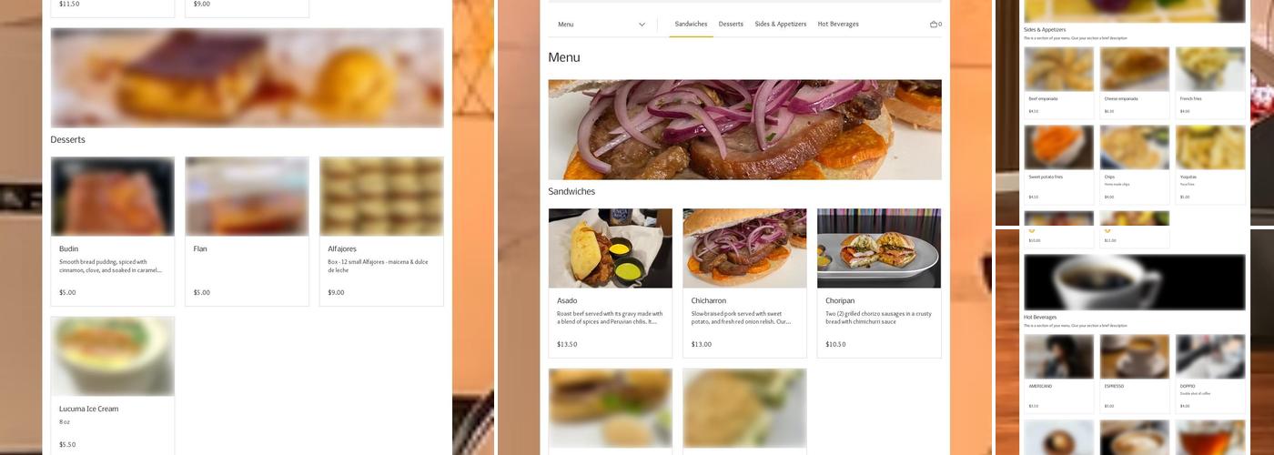 Sangucheria Peruvian Street Food Menu